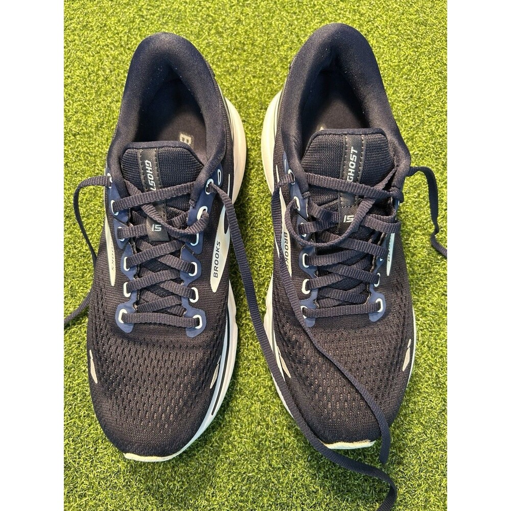 Brooks Ghost 15 Women’s Navy Blue Aluminum Running Shoes 1203801B450 Size 8.5 B - Picture 3 of 10